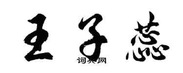 胡問遂王子蕊行書個性簽名怎么寫