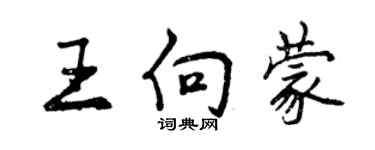 曾慶福王向蒙行書個性簽名怎么寫