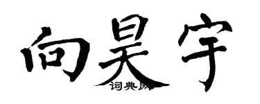 翁闓運向昊宇楷書個性簽名怎么寫