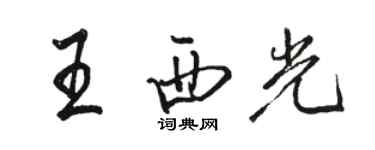 駱恆光王西光行書個性簽名怎么寫