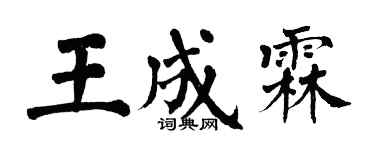 翁闓運王成霖楷書個性簽名怎么寫