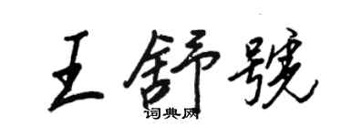 王正良王舒號行書個性簽名怎么寫