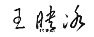 駱恆光王映冰草書個性簽名怎么寫