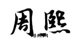 胡問遂周熙行書個性簽名怎么寫