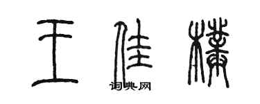 陳墨王佳璞篆書個性簽名怎么寫