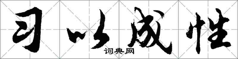 胡問遂習以成性行書怎么寫