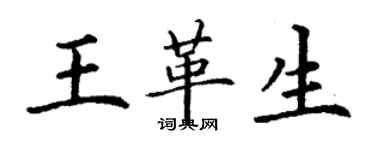 丁謙王革生楷書個性簽名怎么寫
