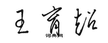 駱恆光王育超草書個性簽名怎么寫