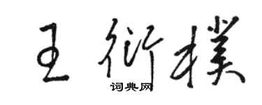 駱恆光王衍朴草書個性簽名怎么寫