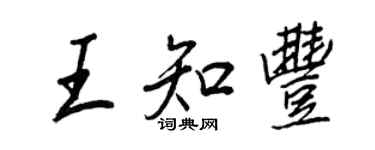 王正良王知豐行書個性簽名怎么寫