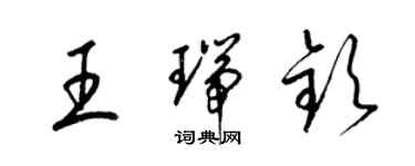 梁錦英王瑞欽草書個性簽名怎么寫