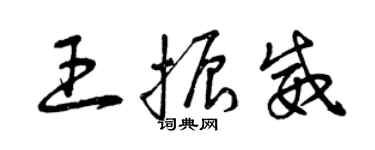 曾慶福王振威草書個性簽名怎么寫