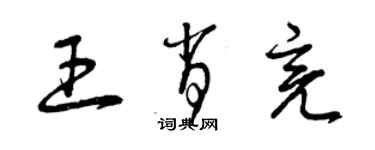 曾慶福王肖亮草書個性簽名怎么寫