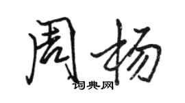 駱恆光周楊行書個性簽名怎么寫