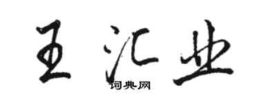 駱恆光王匯業行書個性簽名怎么寫