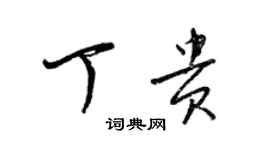 梁錦英丁貴草書個性簽名怎么寫