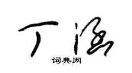 朱錫榮丁涵草書個性簽名怎么寫