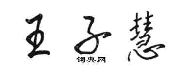 駱恆光王子慧行書個性簽名怎么寫