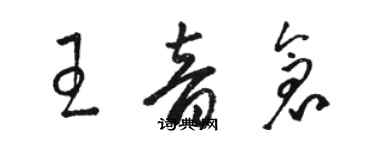 駱恆光王音倉草書個性簽名怎么寫