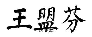 翁闓運王盟芬楷書個性簽名怎么寫
