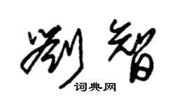 朱錫榮劉智草書個性簽名怎么寫