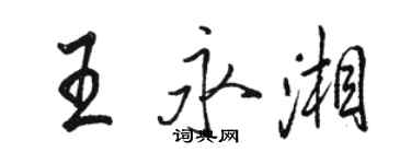 駱恆光王永湘行書個性簽名怎么寫