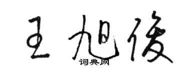 駱恆光王旭俊草書個性簽名怎么寫