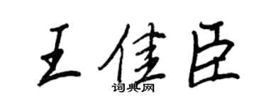 王正良王佳臣行書個性簽名怎么寫