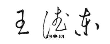 駱恆光王德東草書個性簽名怎么寫