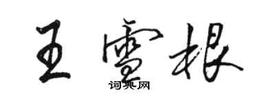 駱恆光王雪根行書個性簽名怎么寫