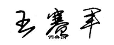 朱錫榮王賽軍草書個性簽名怎么寫