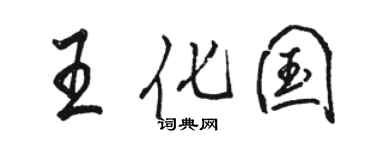 駱恆光王化國行書個性簽名怎么寫