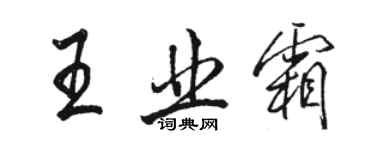駱恆光王業霜行書個性簽名怎么寫