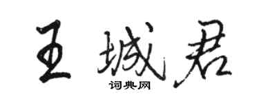 駱恆光王城君行書個性簽名怎么寫