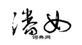 曾慶福潘女草書個性簽名怎么寫