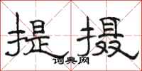 駱恆光提攝隸書怎么寫