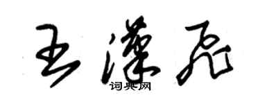 朱錫榮王漢飛草書個性簽名怎么寫