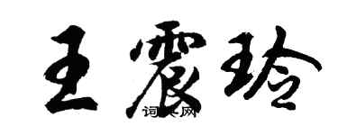 胡問遂王震玲行書個性簽名怎么寫