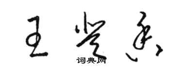 駱恆光王登香草書個性簽名怎么寫