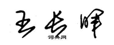朱錫榮王長暉草書個性簽名怎么寫