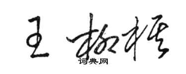 駱恆光王柳棋草書個性簽名怎么寫