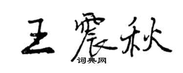 曾慶福王震秋行書個性簽名怎么寫