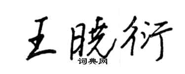 王正良王曉衍行書個性簽名怎么寫