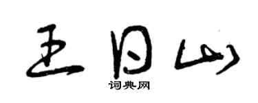 曾慶福王日山草書個性簽名怎么寫
