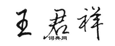 駱恆光王君祥行書個性簽名怎么寫