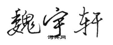 駱恆光魏宇軒行書個性簽名怎么寫