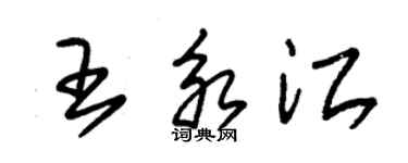 朱錫榮王永江草書個性簽名怎么寫