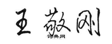 駱恆光王敬剛行書個性簽名怎么寫