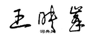 曾慶福王映峰草書個性簽名怎么寫