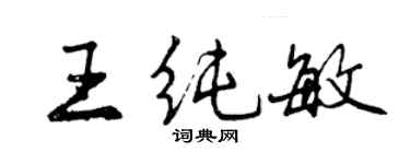 曾慶福王純敏行書個性簽名怎么寫